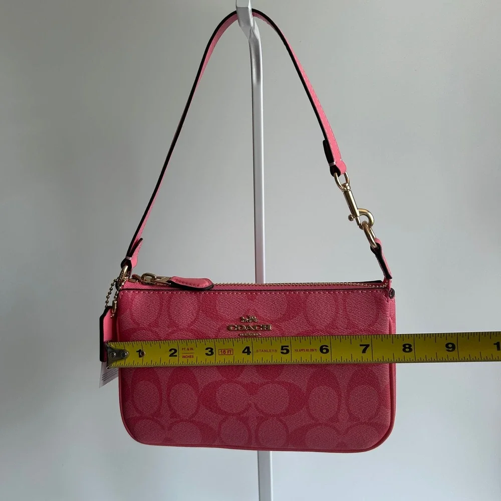 Coach Nolita 19 Pink Lemonade Signature Canvas‎ Wristlet Shoulder Bag NEW